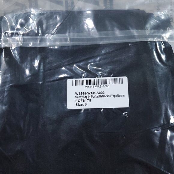 Betabrand Skinny Leg 4-Pocket Yoga Denim Jeans Pull On Black Pants Size Small - Picture 8 of 8